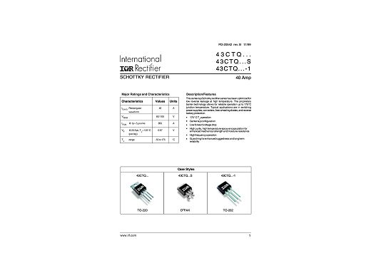 Диод 43CTQ100 TO-220