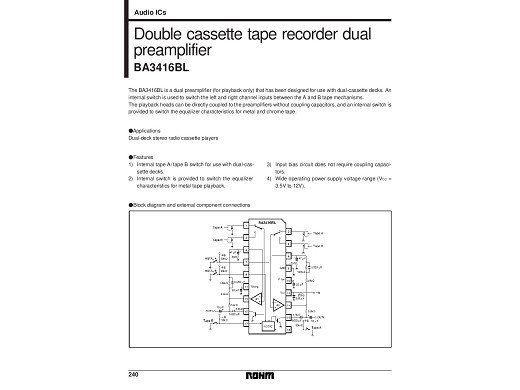 Интегрална схема  BA3416BL