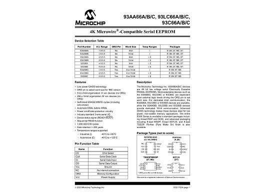 Интегрална схема  93C66 SO-8