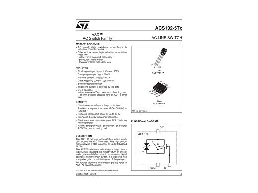 Тиристор ACS102-5T1-TR SO-8
