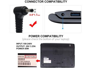 ADAPTER AC/DC 20V 3.25A ADLX65CLGU2A