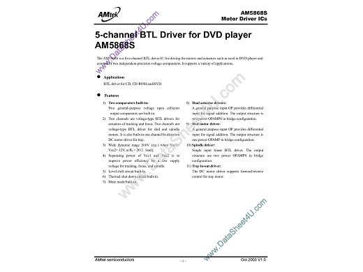 Интегрална схема  AM5868S  SMD