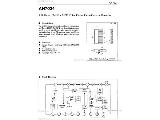Интегрална схема  AN7024