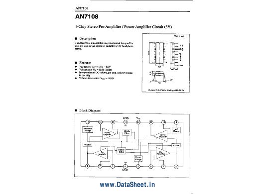 Интегрална схема  AN7108