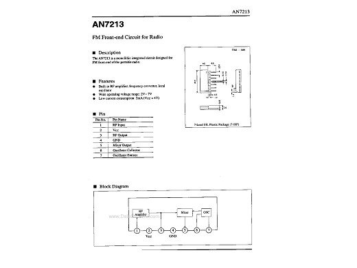Интегрална схема  AN7213