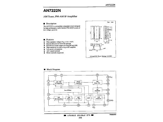 Интегрална схема  AN7222N