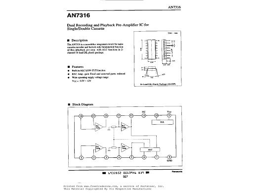 Интегрална схема  AN7316