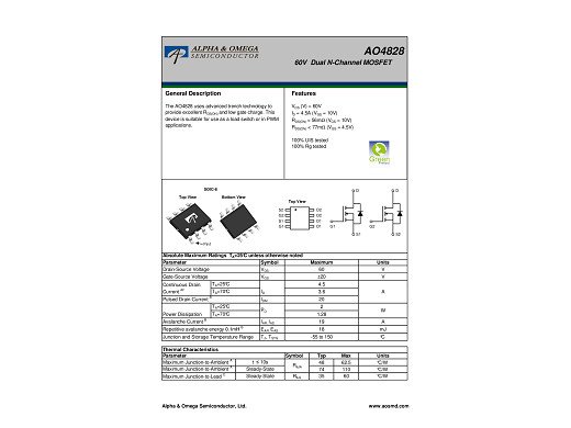 Транзистор AO4828 SO-8