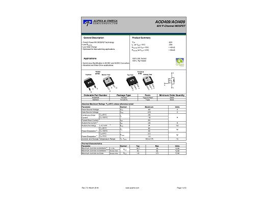 AOD409 TO-252DPAK used