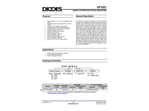 Интегрална схема AP1507 ADJ TO-252