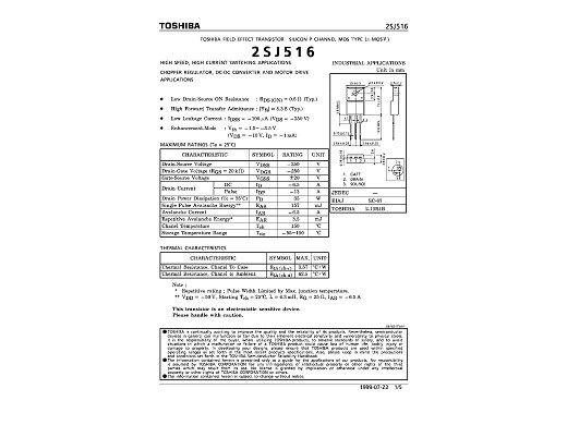 Транзистор 2SJ516 TO-220F