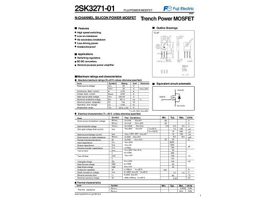 Транзистор 2SK3271 TO-3P