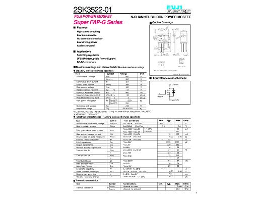 Транзистор  2SK3522 TO-247