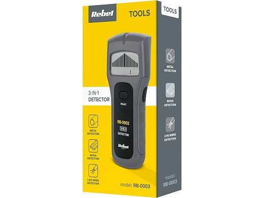 Детектор Rebel Tools 3 в 1 за откриване на метали , напрежение и дърво
