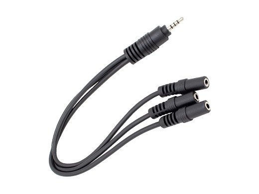 Букса  микрофонен мултиплексор за слушалки 3.5mm jack- 3 x 3.5mm socket
