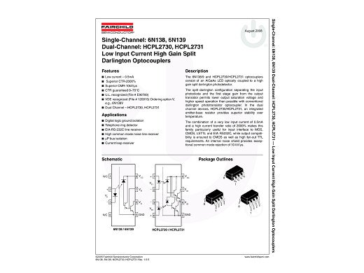 Интегрална схема 6N138 DIP-8