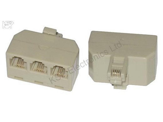 Букса преход 1 към3 x RJ11 6P4C