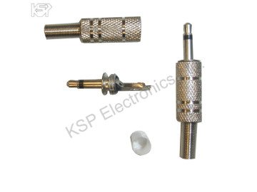 AVD-2017N 3.5 mm mono jack plug silver