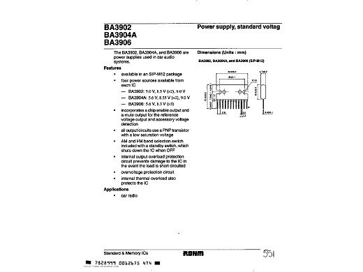 Интегрална схема  BA3906
