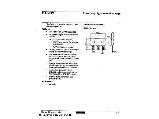 Интегрална схема  BA3912A