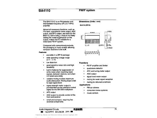 Интегрална схема  BA4110