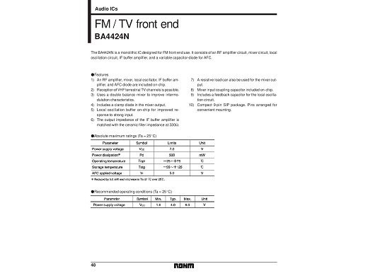 Интегрална схема  BA4424N