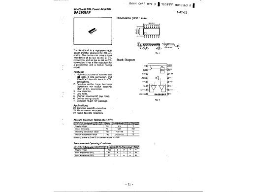 Интегрална схема  BA5208AF   SMD