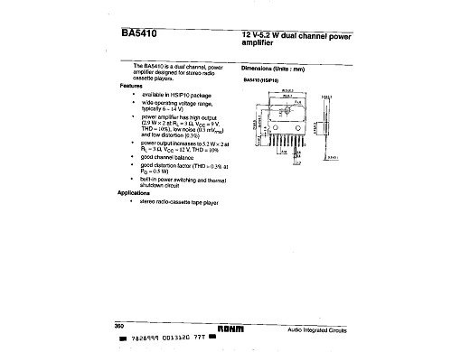 Интегрална схема  BA5410