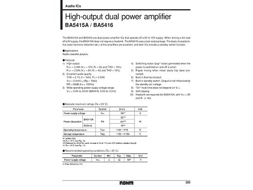 Интегрална схема  BA5415A