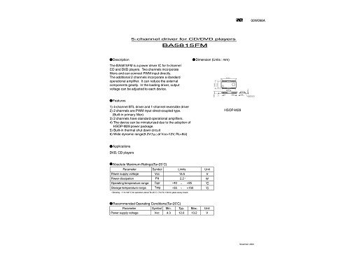 Интегрална схема  BA5815FM