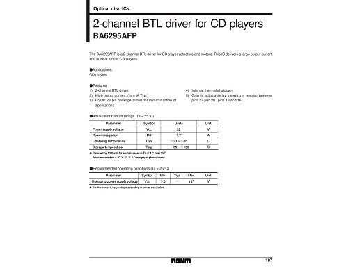 Интегрална схема  BA6295AFP-SMD