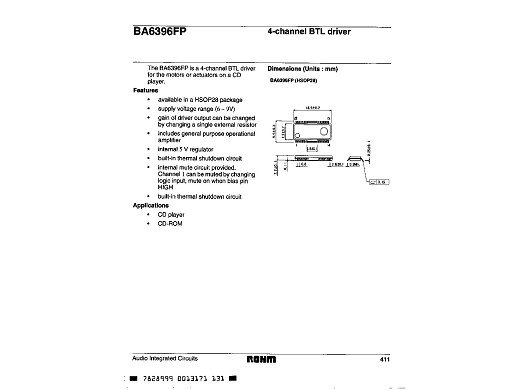 Интегрална схема  BA6396FP   SMD