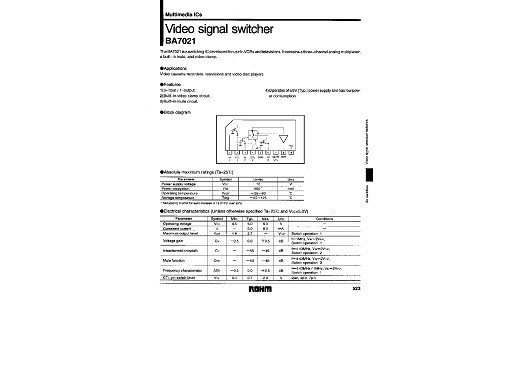 Интегрална схема  BA7021