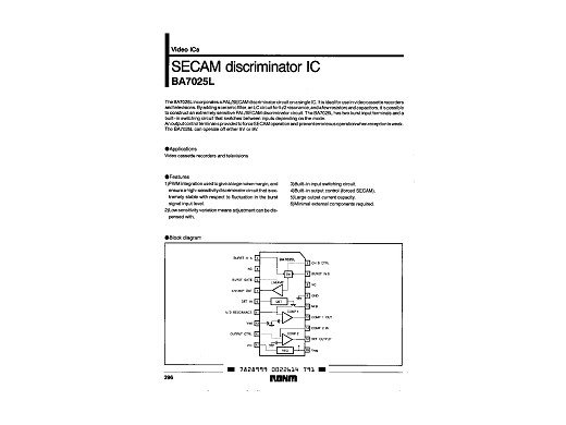 Интегрална схема  BA7025L