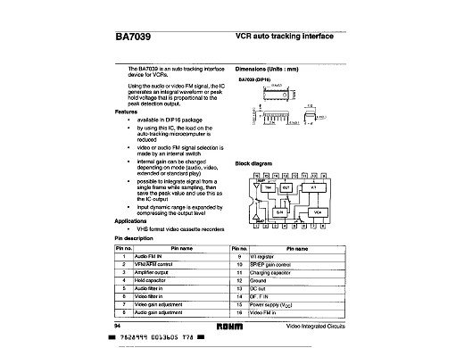 Интегрална схема  BA7039