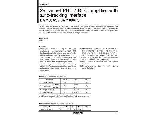 Интегрална схема  BA7180AFS