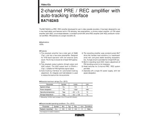 Интегрална схема  BA7182AS