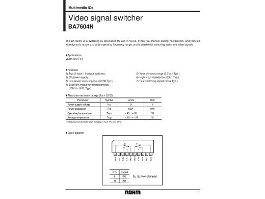 Интегрална схема  BA7604N