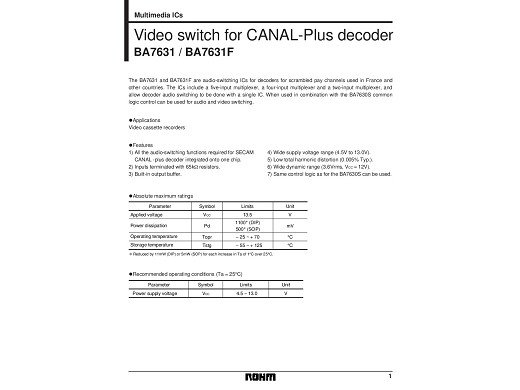 Интегрална схема  BA7631