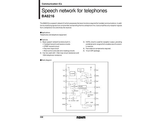 Интегрална схема  BA8216