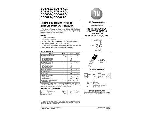 Транзистор BD676 TO-126