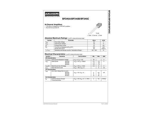 Транзистор BF245A TO-92