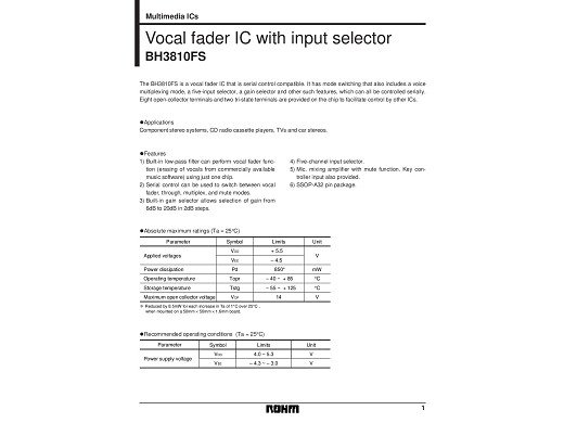 Интегрална схема  BH3810FS