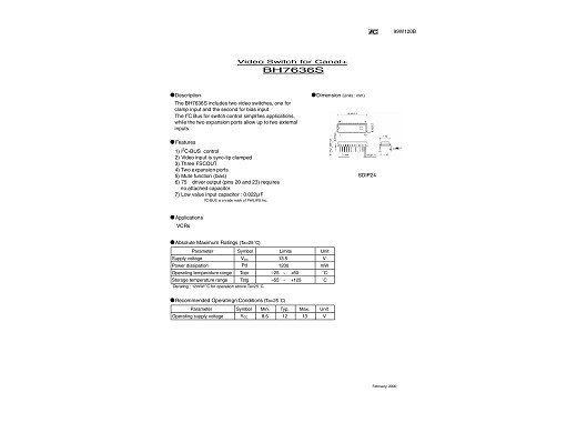 Интегрална схема  BH7636S