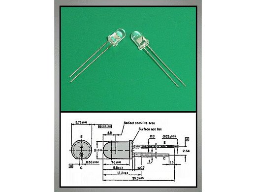 BPW40 IR Led 5mm SI-NPN Epitaxial Planar Phototransistor 32V 100mA 150mW Range of spectral bandwidth 520...950nm