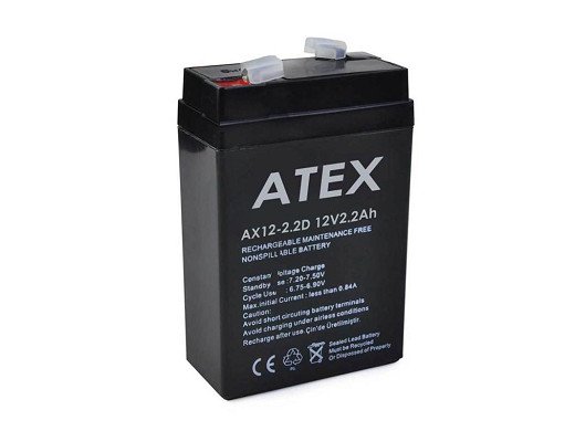 ВЕРТИКАЛНА КВАДРАТНА БАТЕРИЯ 12V/2.2AH  20HR