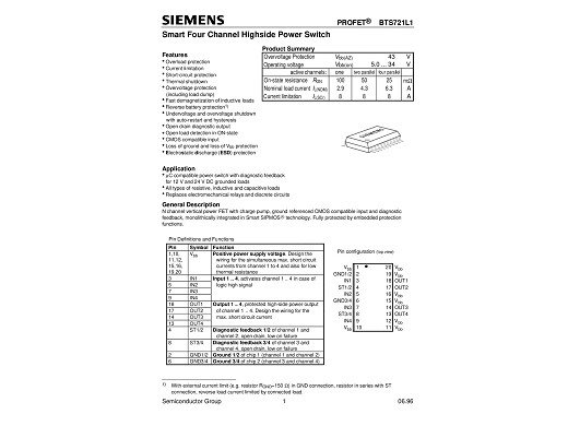 Интегрална схема BTS721L1 SSOP-20
