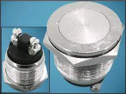 БУТОН ИМПУЛСЕН ВЛАГОЗАЩИТЕН  PBS-28B-2 OFF-(ON) 2-PIN