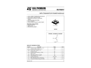 Транзистор BUV98A IGBT