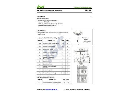 Транзистор BUY89